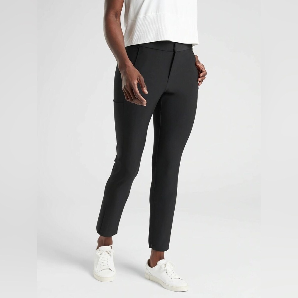 Athleta black Stellar trouser ankle stretch mid rise pants
